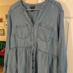 Torrid Denim High Low Peplum Top